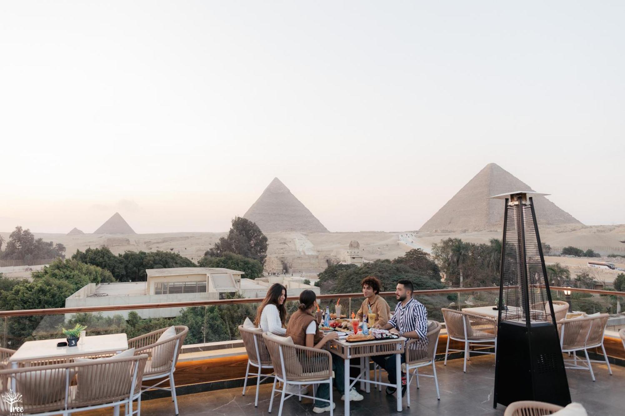 Kafret el-Gabal Tree Lounge Pyramids View Inn , Sphinx Giza מראה חיצוני תמונה